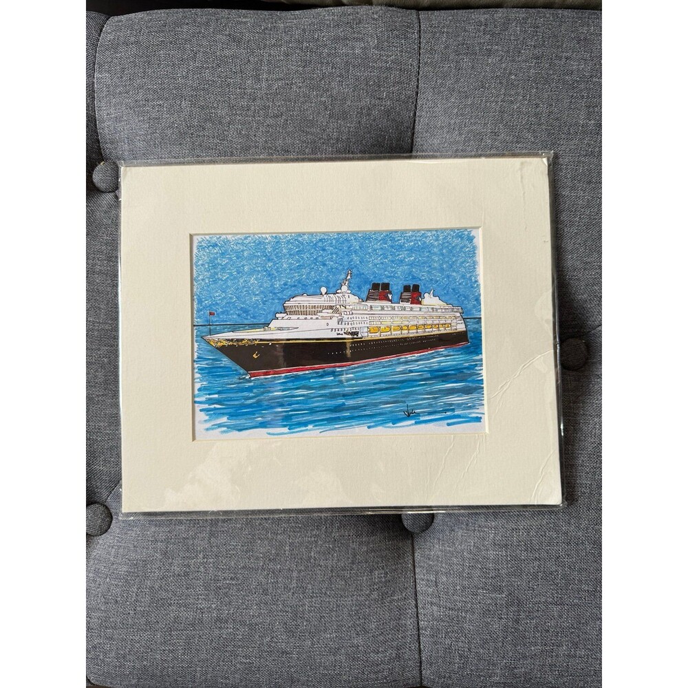 Disney Wonder cruise ship art by Joe Higham - coloring outside the lines 8x10